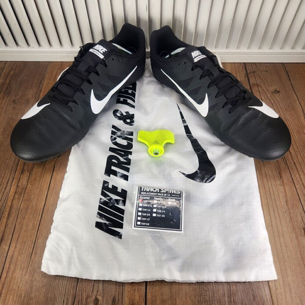 Nike Zoom Rival S 9 907564-001 Mens 13 Black Track Field Sprinting Spikes Shoes